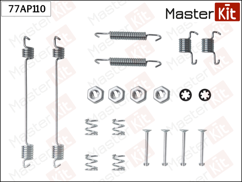 MASTERKIT 77AP110 Комплект установочный тормозных колодок CITROEN ZX 91-