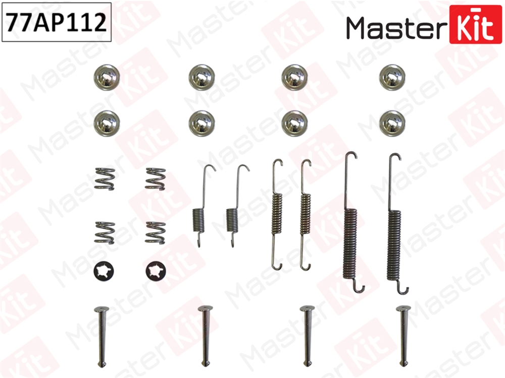MASTERKIT 77AP112 Комплект установочный колодок тормозных citroen xsara hatchback (n1) 03-05