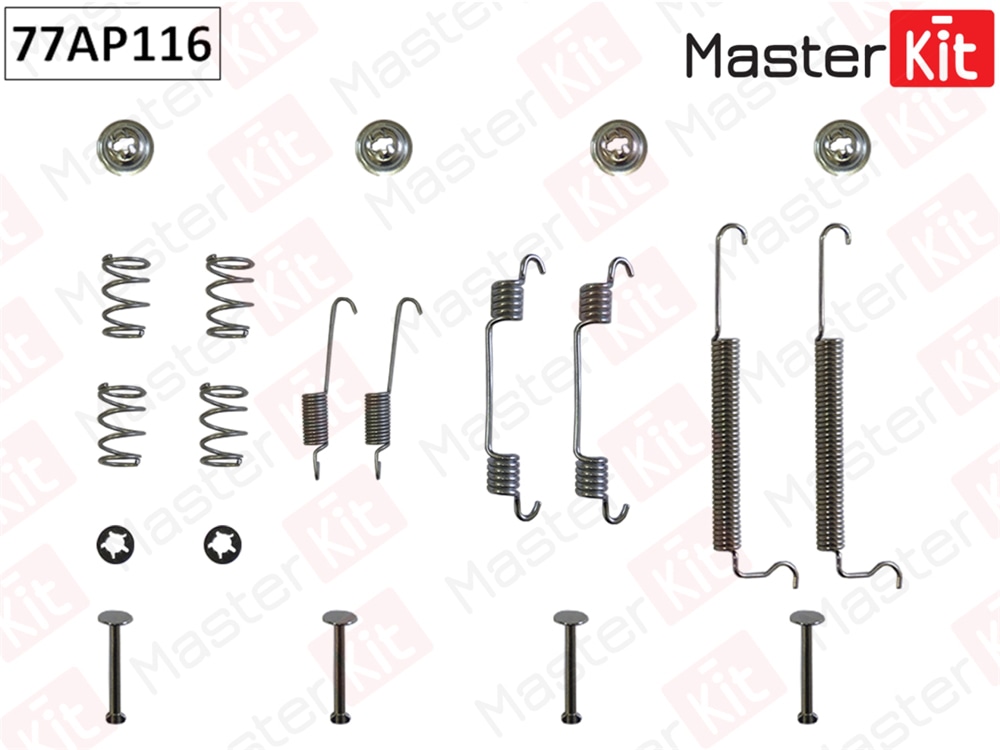 MASTERKIT 77AP116 Комплект установочный тормозных колодок OPEL  CORSA C 00-