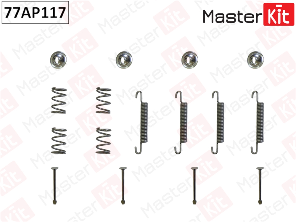 MASTERKIT 77AP117 Комплект установочный тормозных колодок Opel 77ASP203