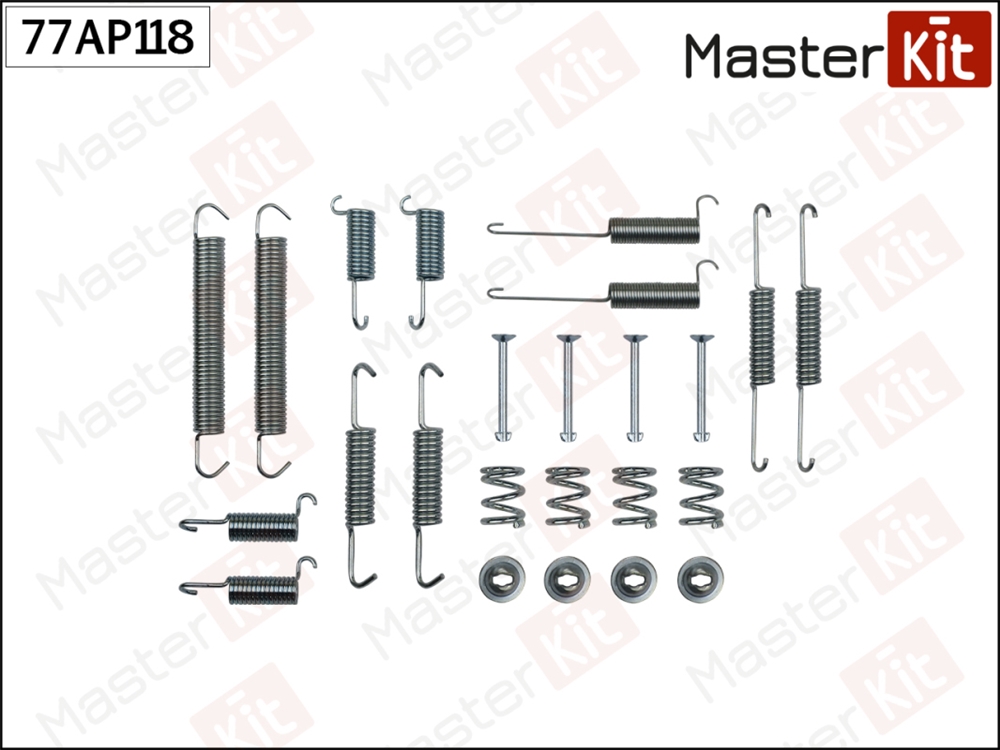 MASTERKIT 77AP118 Комплект установочный барабанных колодок VW TRANSPORTER IV автобус (70B, 70C, 7DB, 7DK, 70J