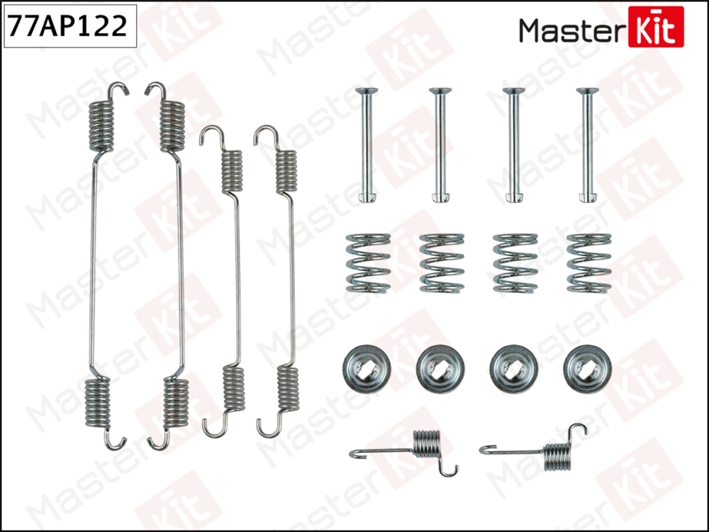 MASTERKIT 77AP122 Комплект установочный барабанных колодок Renault DUSTER 2010 -