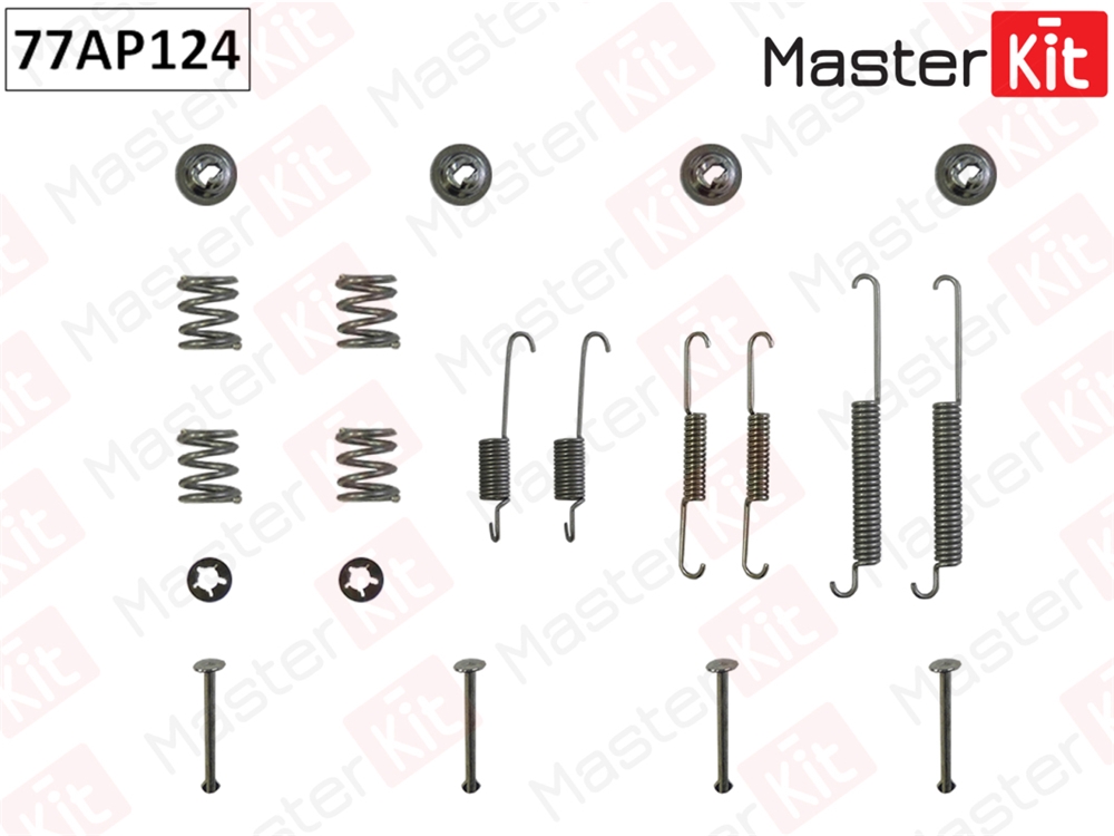 MASTERKIT 77AP124 Комплект установочный барабанных колодок Peugeot 206 (2A/C) 1998 -