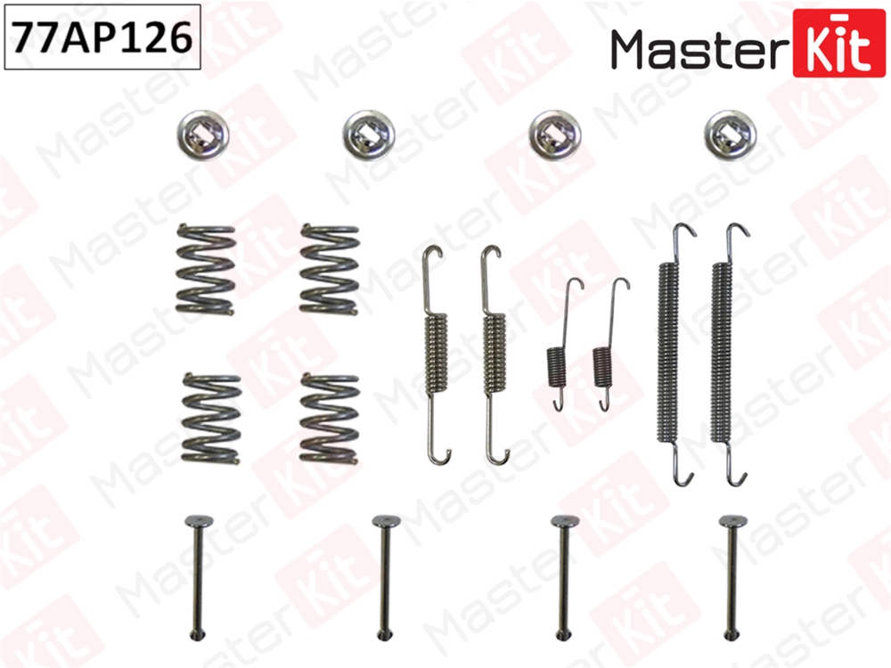 MASTERKIT 77AP126 Комплект установочный тормозных колодок CITROEN Xsara Picasso (N68) 99- 77AP126