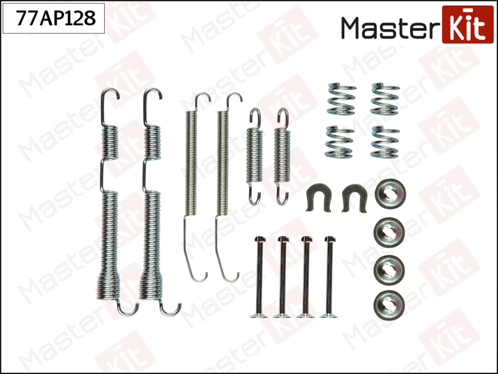 MASTERKIT 77AP128 Комплект установочный тормозных колодок MITSUBISHI LANCER 92-