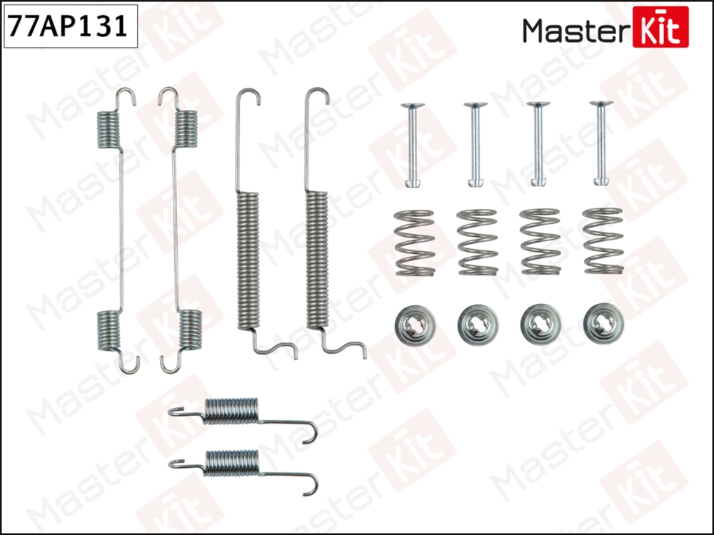 MASTERKIT 77AP131 Комплект установочный тормозных колодок DAEWOO MATIZ 98-