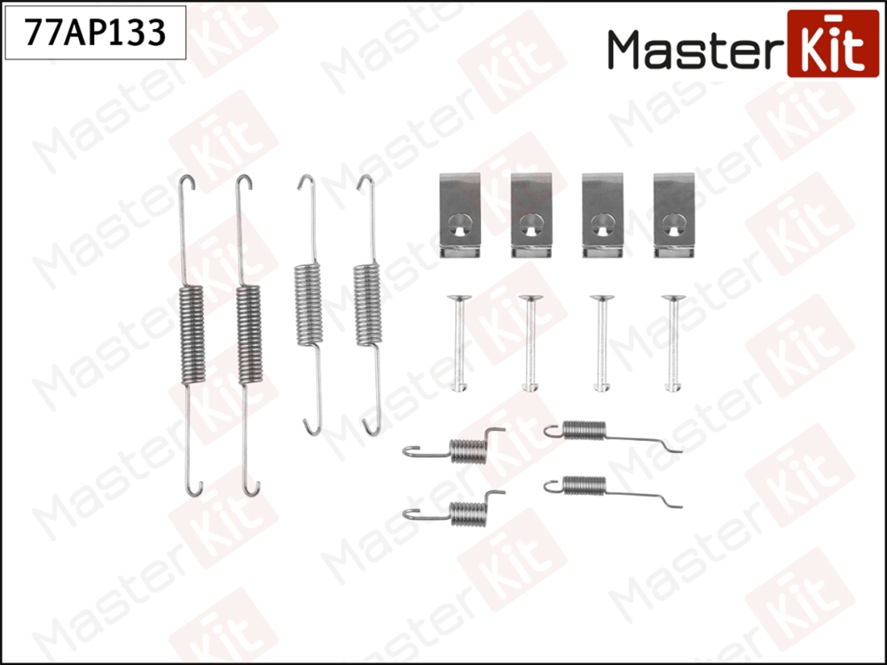 MASTERKIT 77AP133 Комплект установочный тормозных колодок NISSAN ALMERA 00-