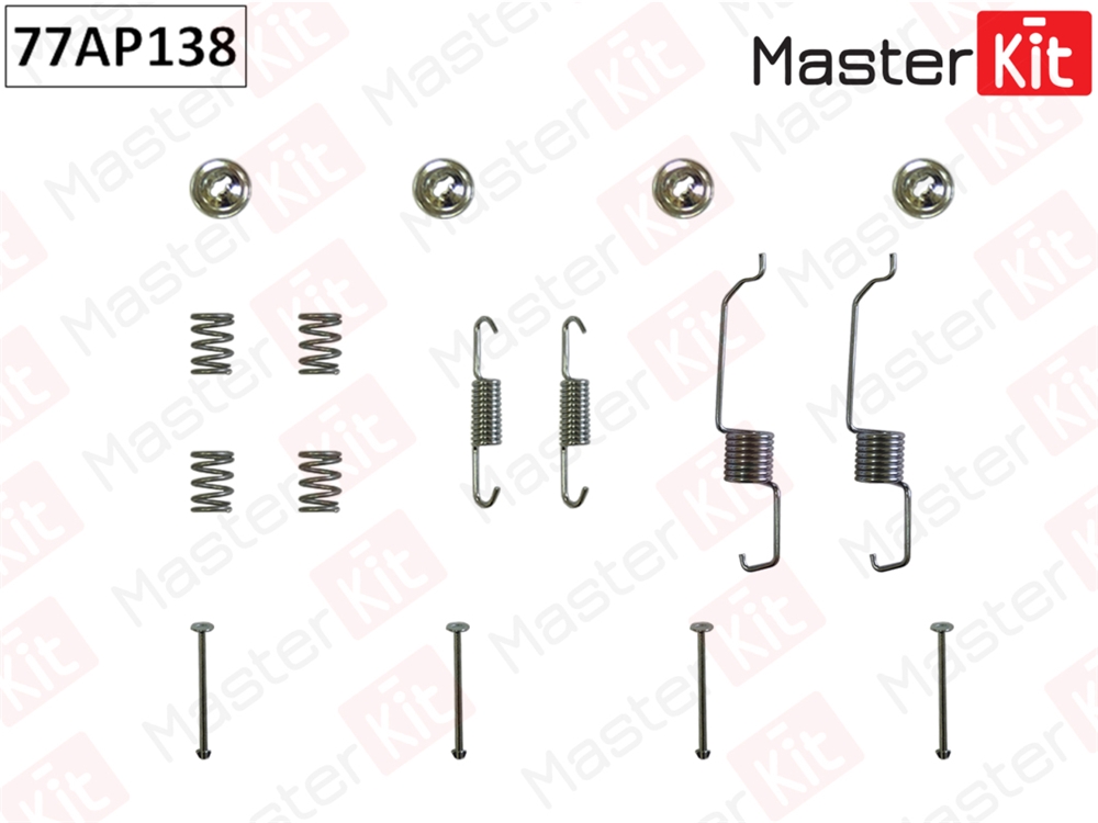 MASTERKIT 77AP138 Комплект установочный тормозных колодок MAZDA MPV II 99-