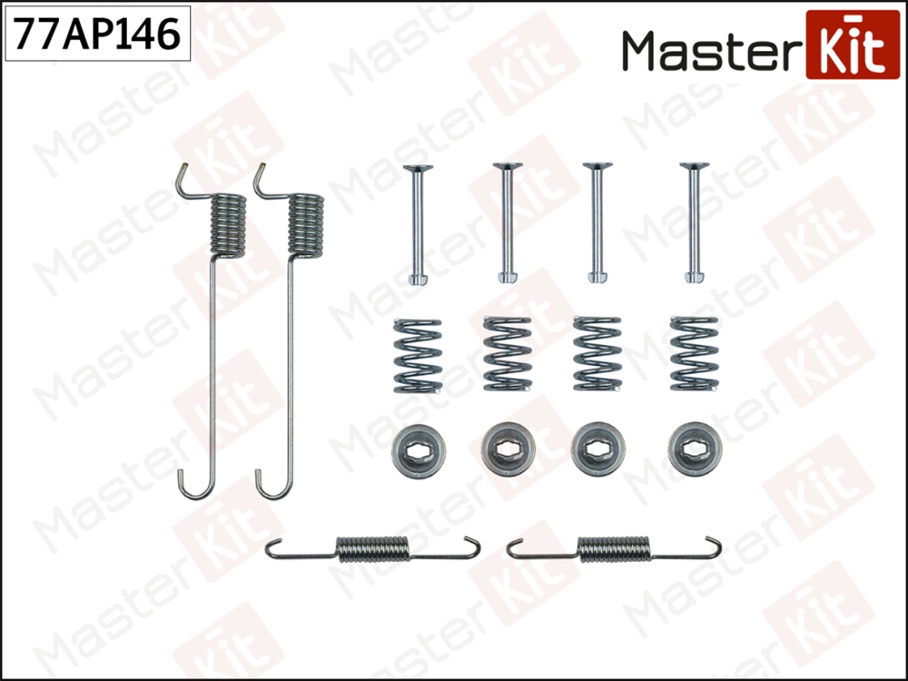 MASTERKIT 77AP146 Комплект установочный барабанных колодок Nissan X-TRAIL (T30) 2001 - 2013