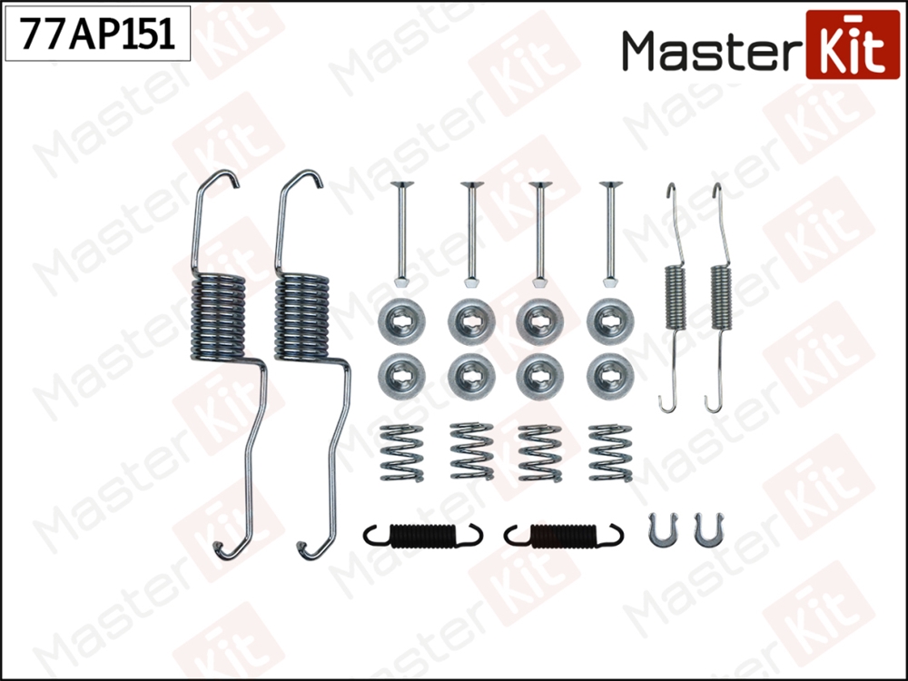 MASTERKIT 77AP151 Комплект установочный тормозных колодок TOYOTA RAV 4 II MasterKit 77AP151