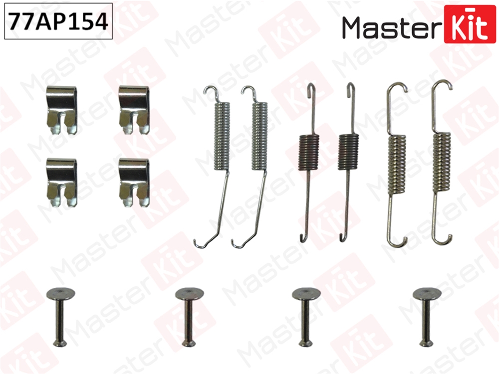MASTERKIT 77AP154 Комплект установочный колодок тормозных ford fiesta vi 08- , fiesta