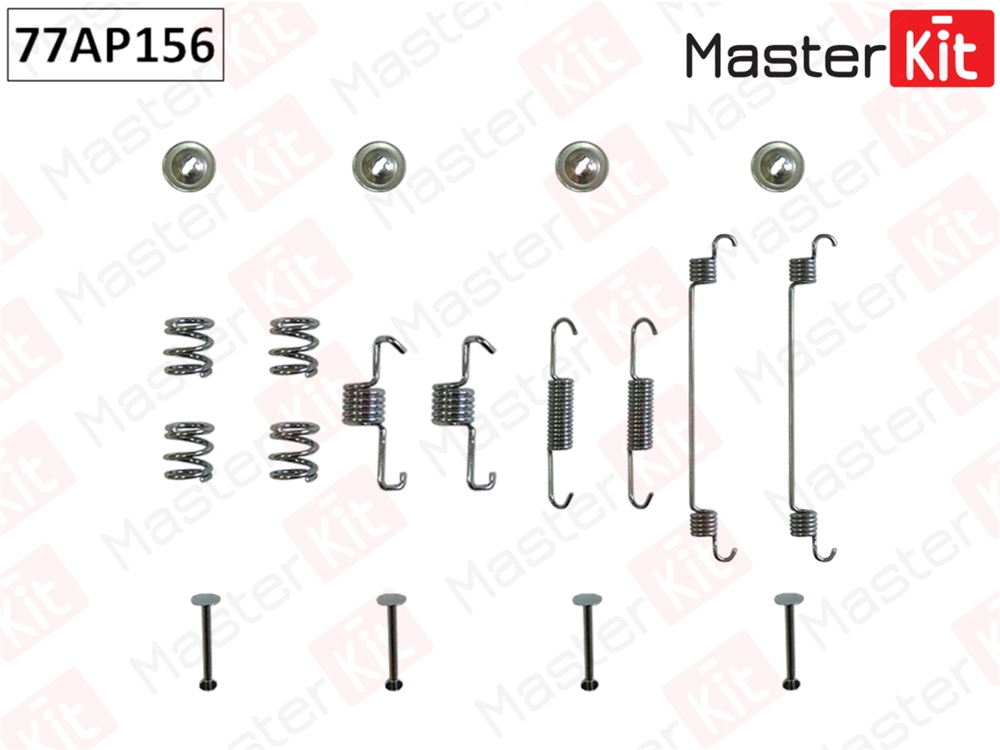 MASTERKIT 77AP156 Комплект установочный тормозных колодок NISSAN MICRA /NOTE