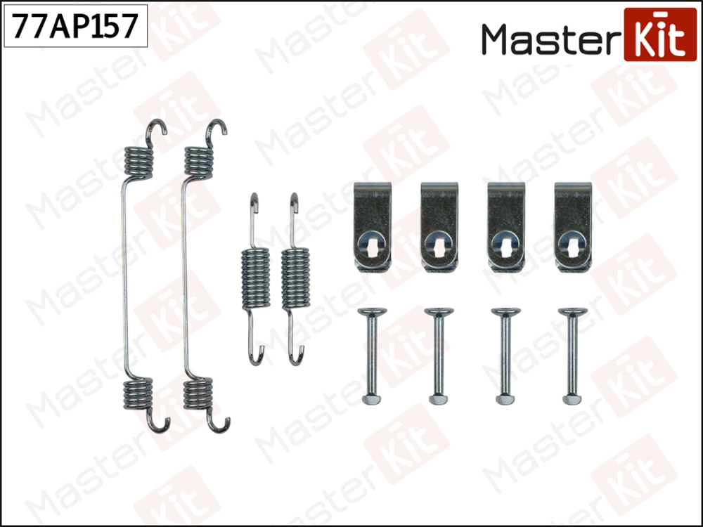 MASTERKIT 77AP157 Комплект установочный колодок тормозных kia sorento