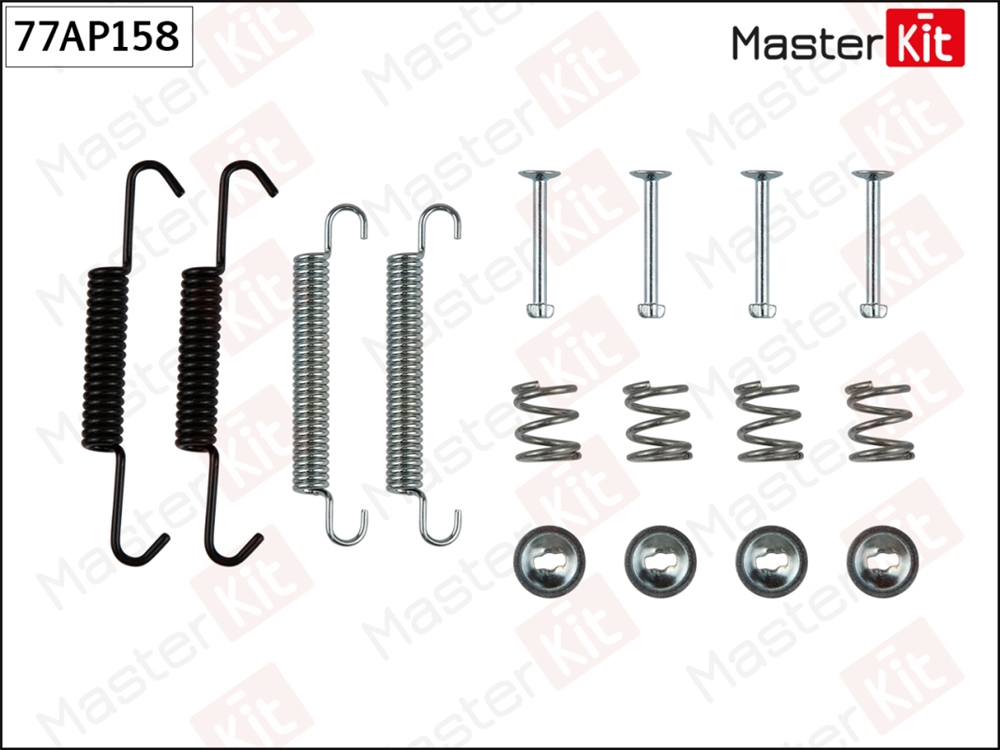 MASTERKIT 77AP158 Комплект установочный колодок тормозных hyundai ix35 10- , kia sportage 10-