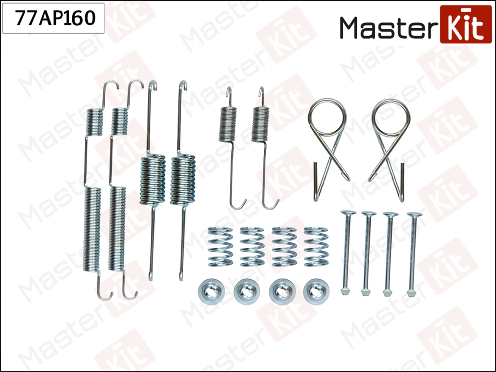 MASTERKIT 77AP160 Комплект установочный барабанных колодок Hyundai SONATA IV (EF) 1998 - 2005