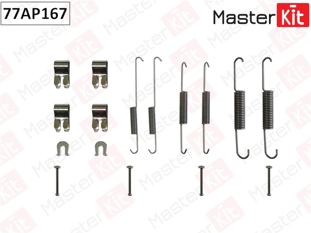 MASTERKIT 77AP167 Комплект установочный тормозных колодок Toyota HILUX VIII ( N1 ) 2015 - 77AP167 MASTERKIT