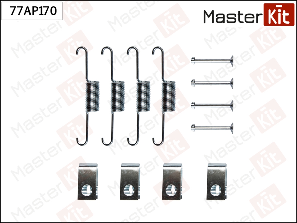MASTERKIT 77AP170 Комплект установочный тормозных колодок HONDA ACCORD IX 08-