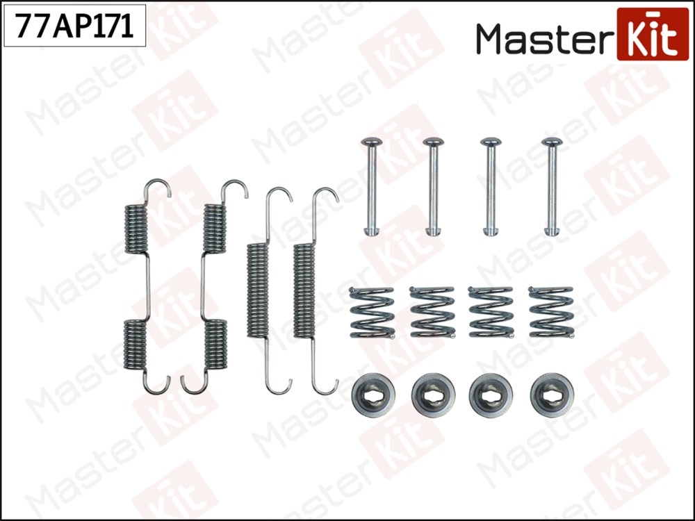 MASTERKIT 77AP171 Комплект установочный барабанных колодок Nissan PATHFINDER III (R51) 2005 -, MURANO I (Z50)