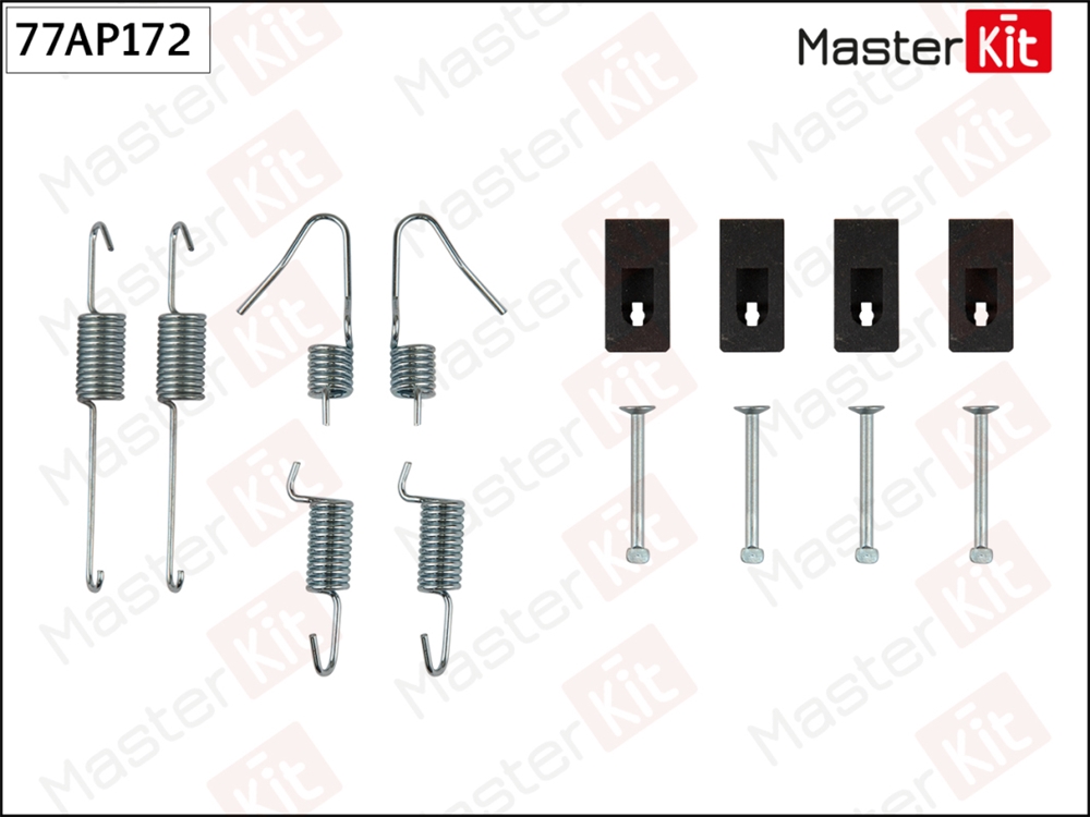 MASTERKIT 77AP172 Комплект установочный тормозных колодок бараб.