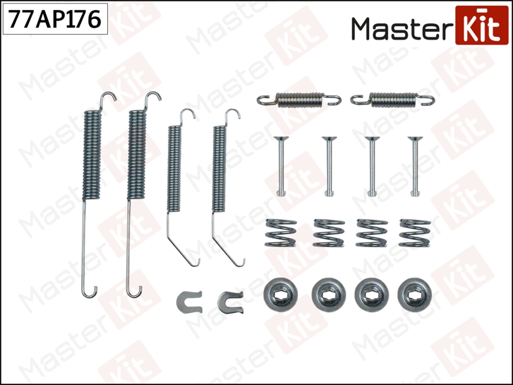 MASTERKIT 77AP176 Комплект установочный колодок тормозных задних nissan nv200 10-