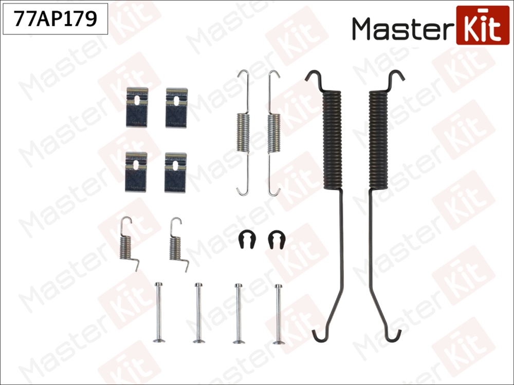 MASTERKIT 77AP179 Комплект установочный барабанных колодок NISSAN NP300 NAVARA (D40) 2004 -