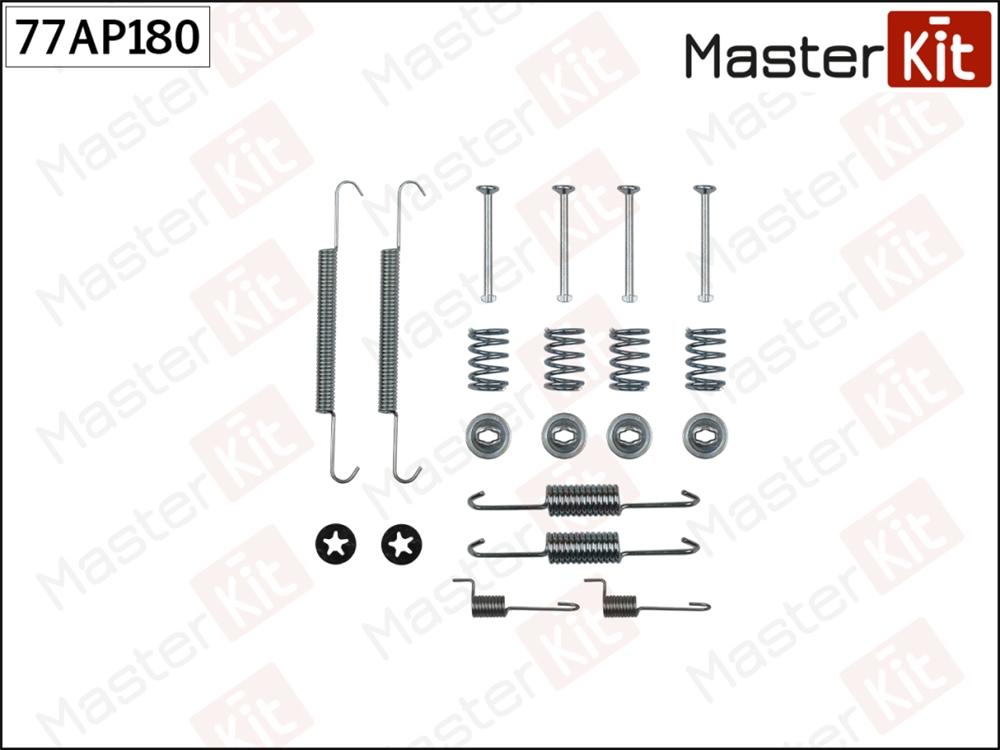 MASTERKIT 77AP180 Комплект установочный колодок тормозных задних suzuki grand vitara ii 09-