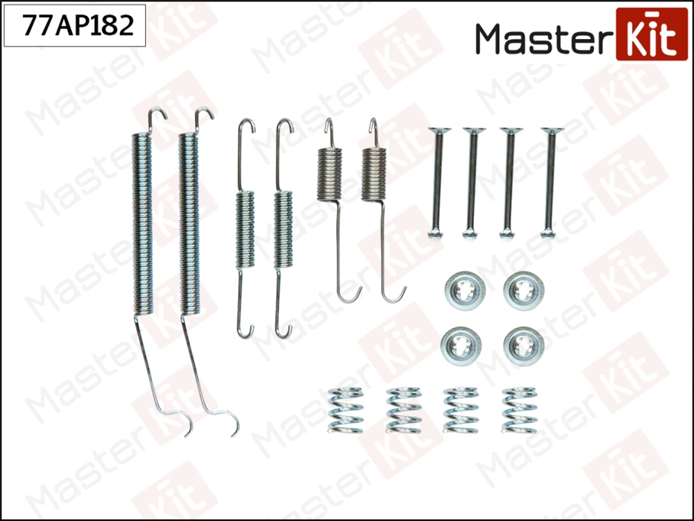 MASTERKIT 77AP182 Комплект установочный тормозных колодок задн RENAULT CLIO II 98-