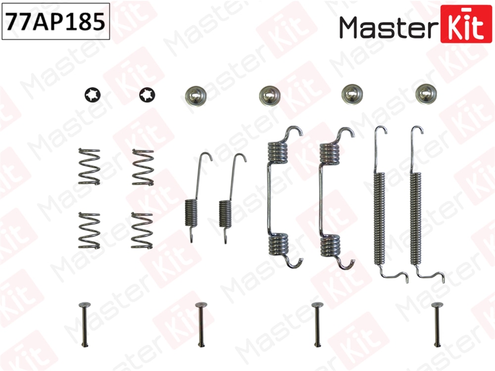 MASTERKIT 77AP185 Комплект установочный тормозных колодок задн CHEVROLET Spark (M300) 03.10- 77AP185