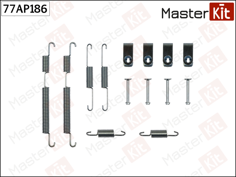 MASTERKIT 77AP186 Комплект установочный барабанных колодок Hyundai ACCENT III (MC) 2005 - 2010