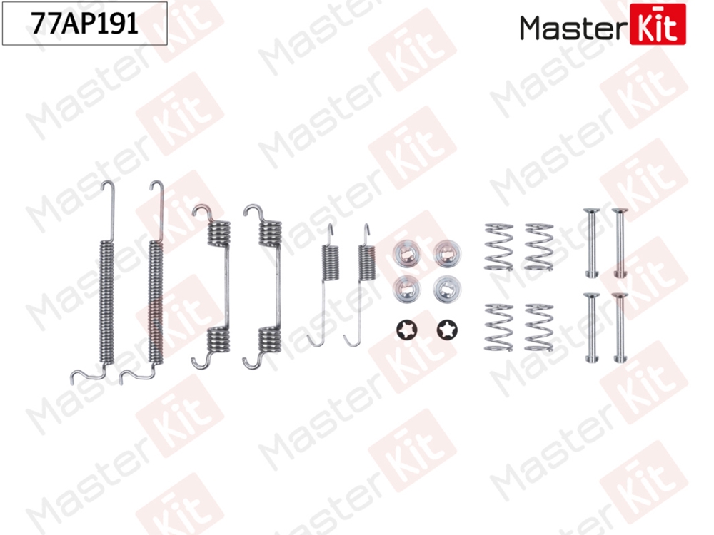 MASTERKIT 77AP191 Комплект установочный барабанных колодок Chevrolet AVEO седан (T300) 2011 - 77AP191