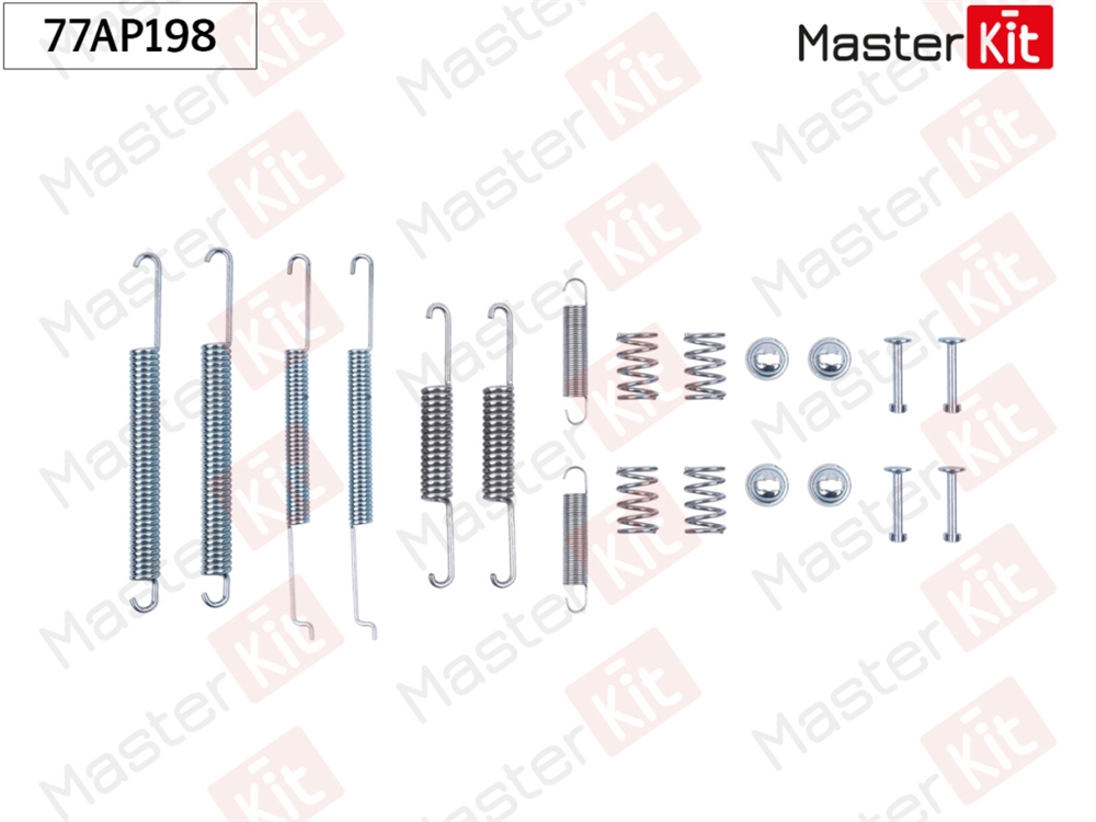 MASTERKIT 77AP198 Комплект установочный барабанных колодок Volkswagen PASSAT (3A2, 35I) 1988 - 1997 Masterkit