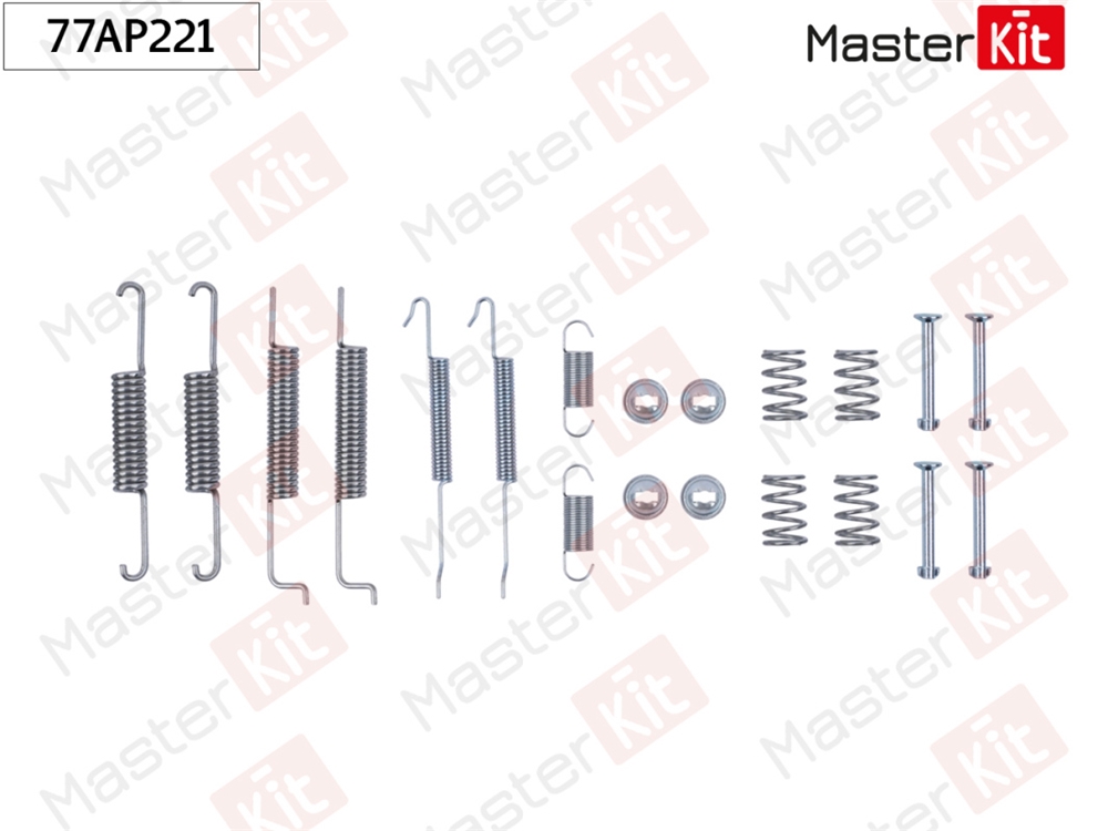 MASTERKIT 77AP221 Комплект установочный барабанных колодок Skoda FABIA II (542) 2006 - 2014 Masterkit
