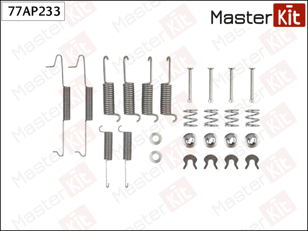MASTERKIT 77AP233 Комплект установочный барабанных колодок VW TRANSPORTER III Фургон 1979 - 1992
