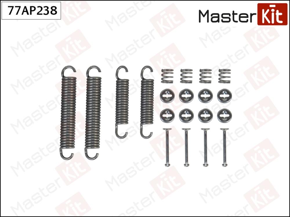 MASTERKIT 77AP238 Комплект установочный барабанных колодок Chevrolet NIVA 2002 - 77AP238