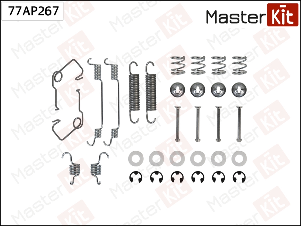 MASTERKIT 77AP267 Комплект установочный барабанных колодок Ford TRANSIT TOURNEO 1994 - 2000 77AP267