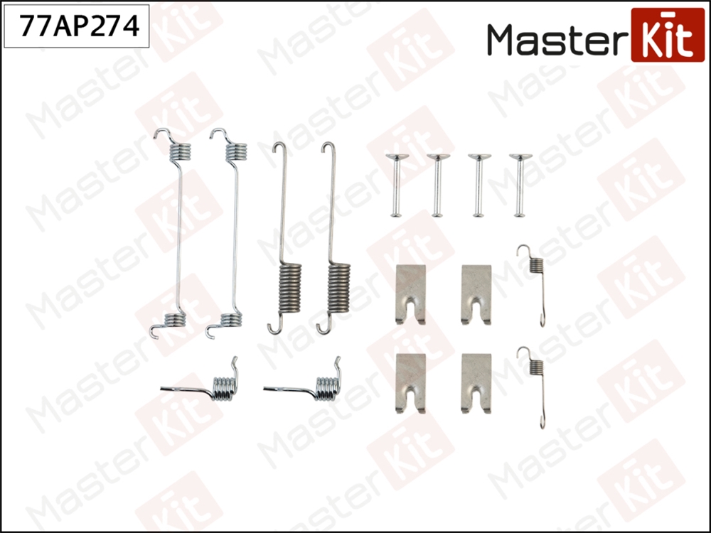 MASTERKIT 77AP274 Комплект установочный барабанных колодок Mazda 121 III (JASM, JBSM) 1996 - 2003