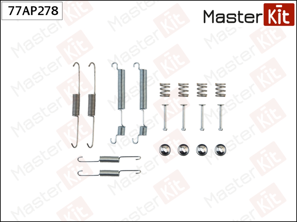 MASTERKIT 77AP278 Комплект установочный барабанных колодок Hyundai ACCENT I (X-3) 1994 - 2000 Masterkit