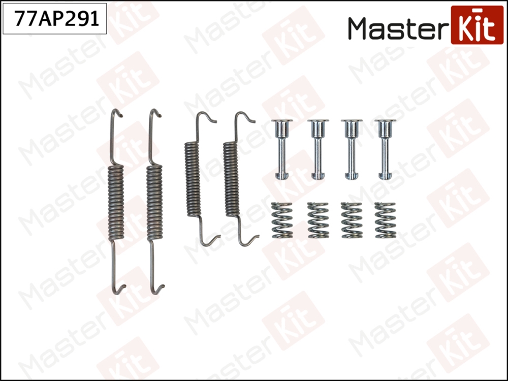 MASTERKIT 77AP291 Комплект установочный барабанных колодок Peugeot 406 (8B) 1995 - 2005
