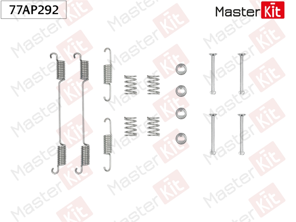 MASTERKIT 77AP292 Комплект установочный колодок барабанных fiat doblo cargo (223) 2000 -