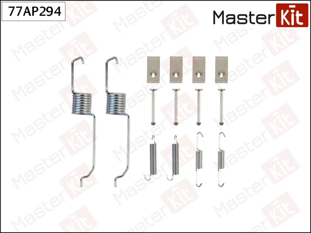 MASTERKIT 77AP294 Комплект установочный барабанных колодок MAZDA 626 V (GF) 1997 - 2002