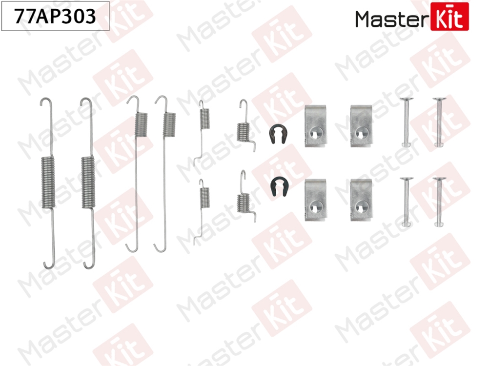 MASTERKIT 77AP303 Комплект установочный барабанных колодок SUZUKI SWIFT II Седан (AH, AJ) 1989 - 2001 Masterkit