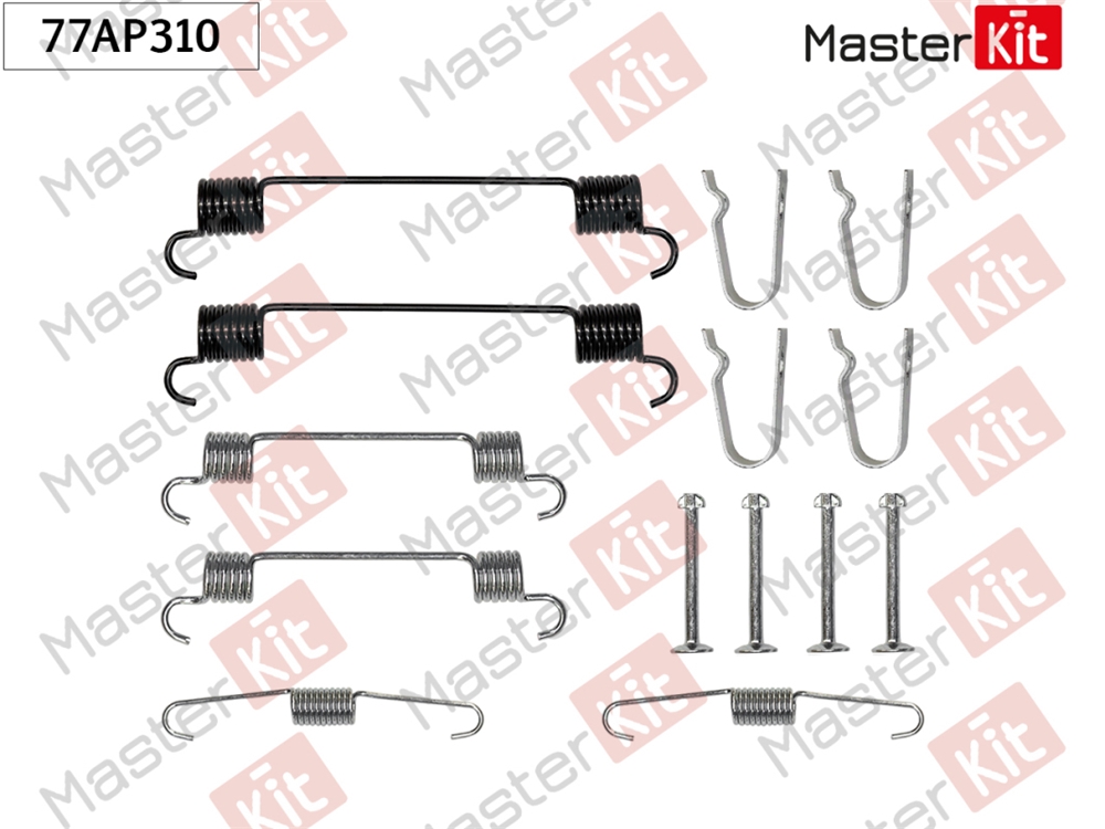 MASTERKIT 77AP310 Комплект установочный барабанных колодок HONDA JAZZ II 01-