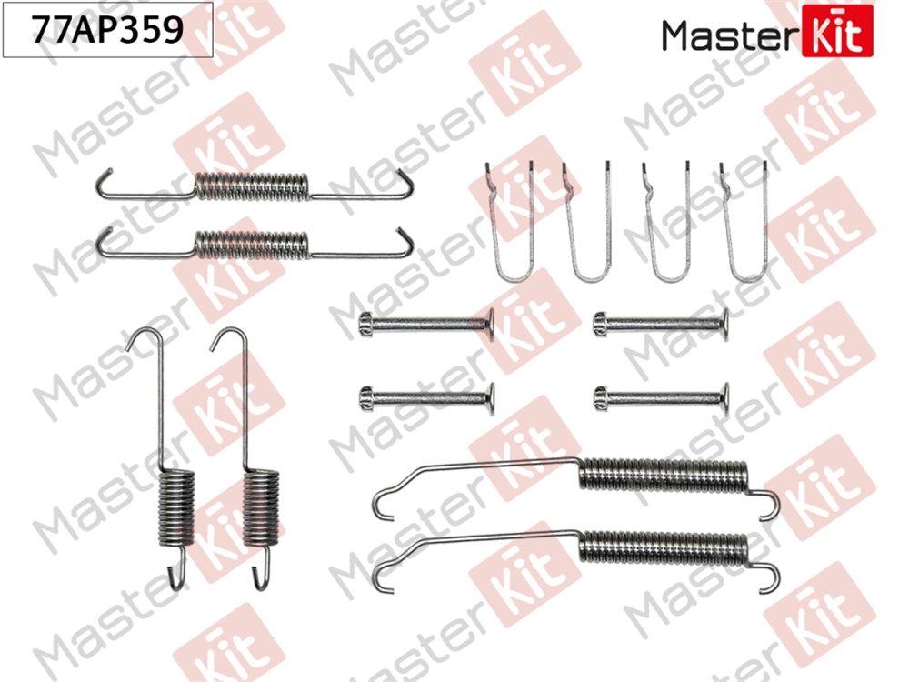 MASTERKIT 77AP359 Комплект установочный барабанных колодок Mazda 2 (DE , DH 3) 2007 - 2015