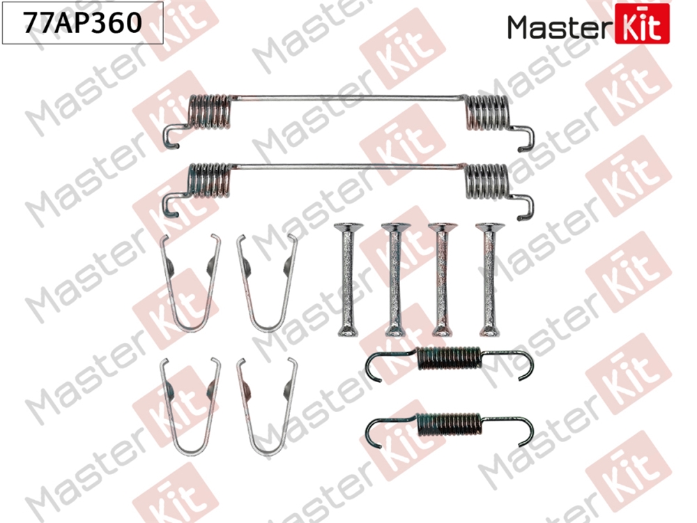 MASTERKIT 77AP360 Комплект установочный барабанных колодок Renault SANDERO 2008- 203x38