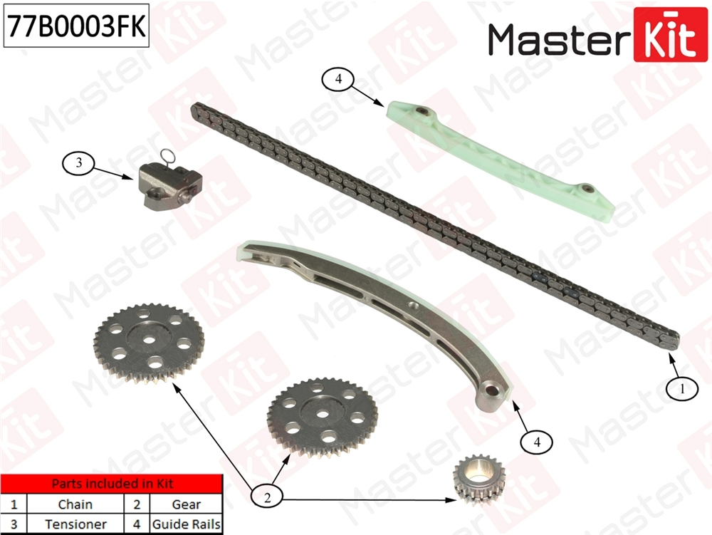 MASTERKIT 77B0003FK Комплект цепи ГРМ