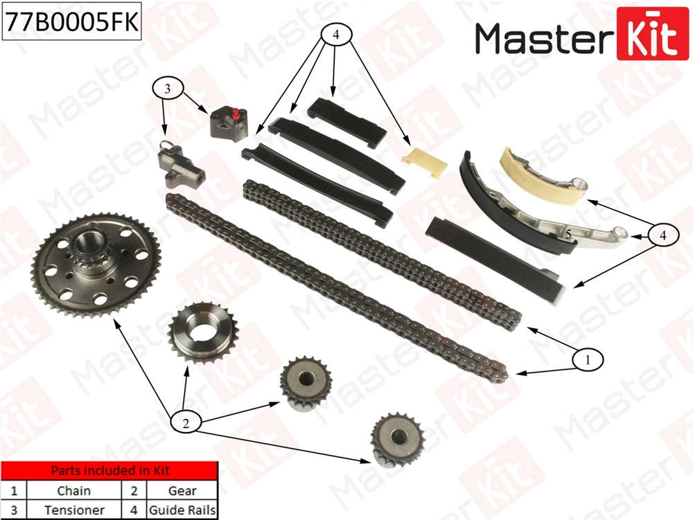 MASTERKIT 77B0005FK Комплект цепи ГРМ