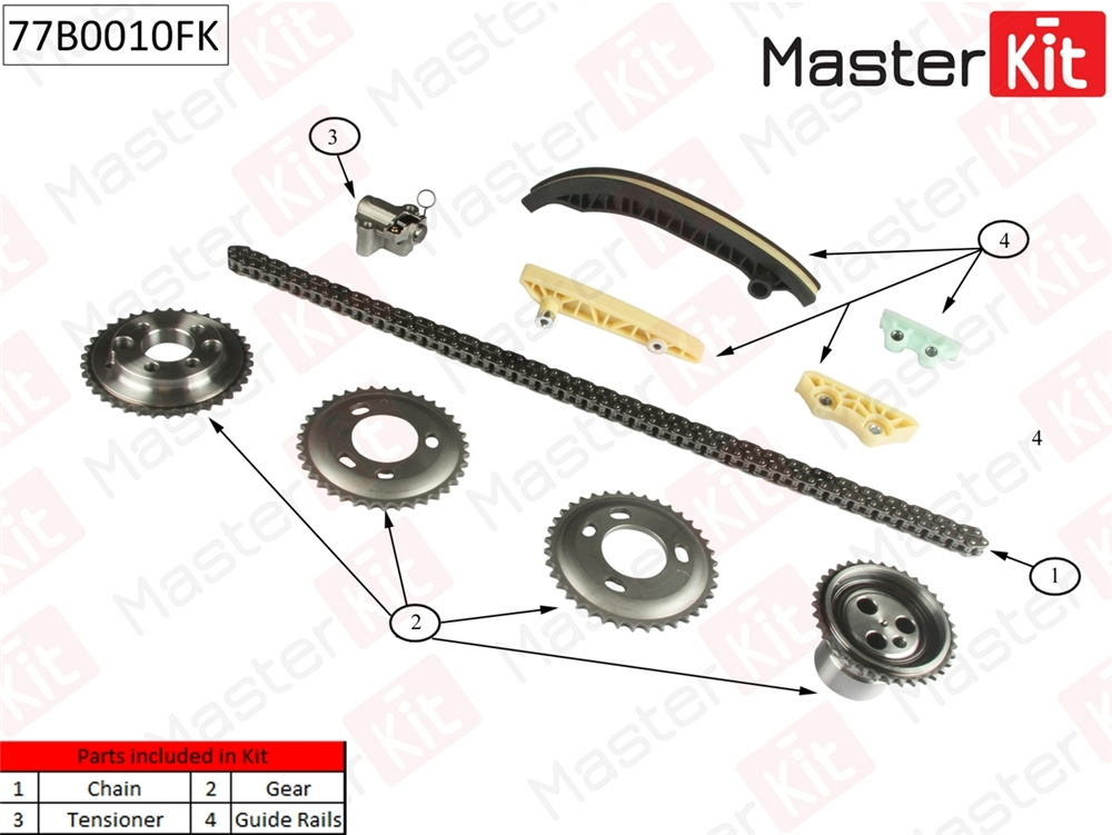 MASTERKIT 77B0010FK Комплект цепи ГРМ