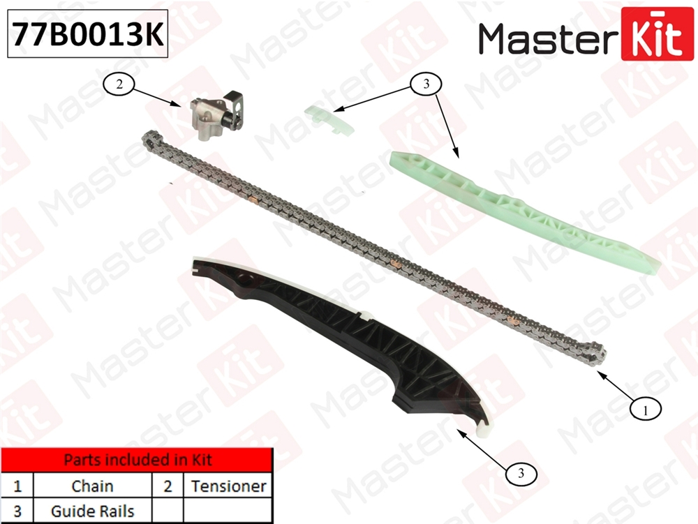 MASTERKIT 77B0013K Комплект цепи ГРМ