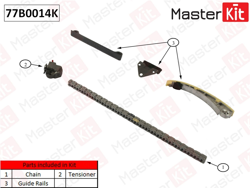 MASTERKIT 77B0014K Комплект цепи ГРМ SUZUKI BALENO,VITARA J18A,J20A 77B0014K