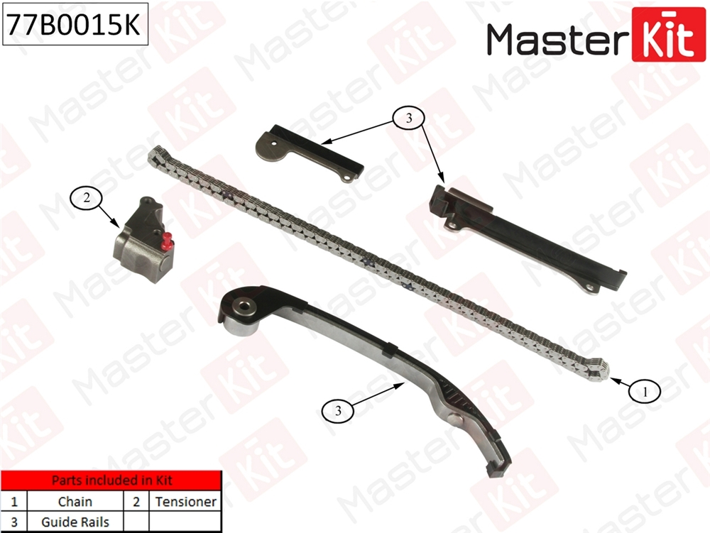MASTERKIT 77B0015K Комплект цепи ГРМ